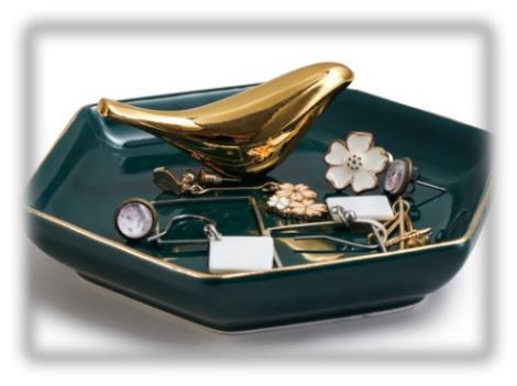 Ceramic  jewelry tray from mmcis china